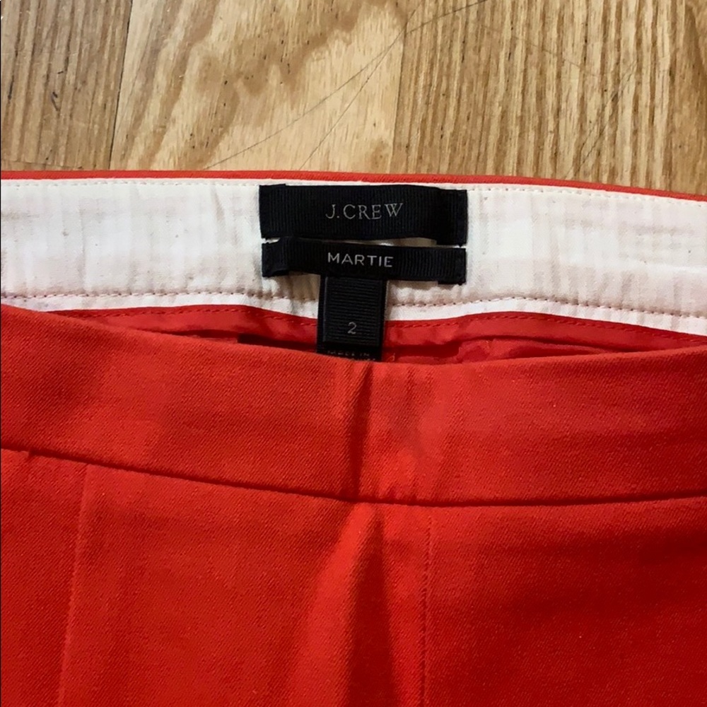 J.Crew Martie Pant Bright Red - Picture 2 of 3